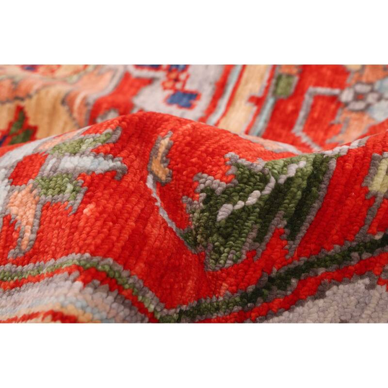 ECARPETGALLERY Hand-knotted Jules Serapi Light Red Wool Rug - 9'2 x 12'2