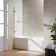 preview thumbnail 8 of 13, Vigo Orion 58" High x 34" Wide Hinged Frameless Tub Shower Door with
