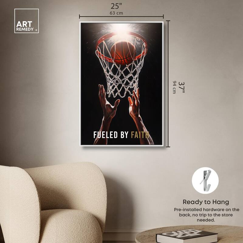Fueled by Faith Basketball Canvas by Art Remedy
