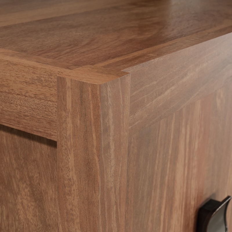 Wood Hutch with Concealed Storage, Brown - 65.95" W x 14.09" D x 42.21" H