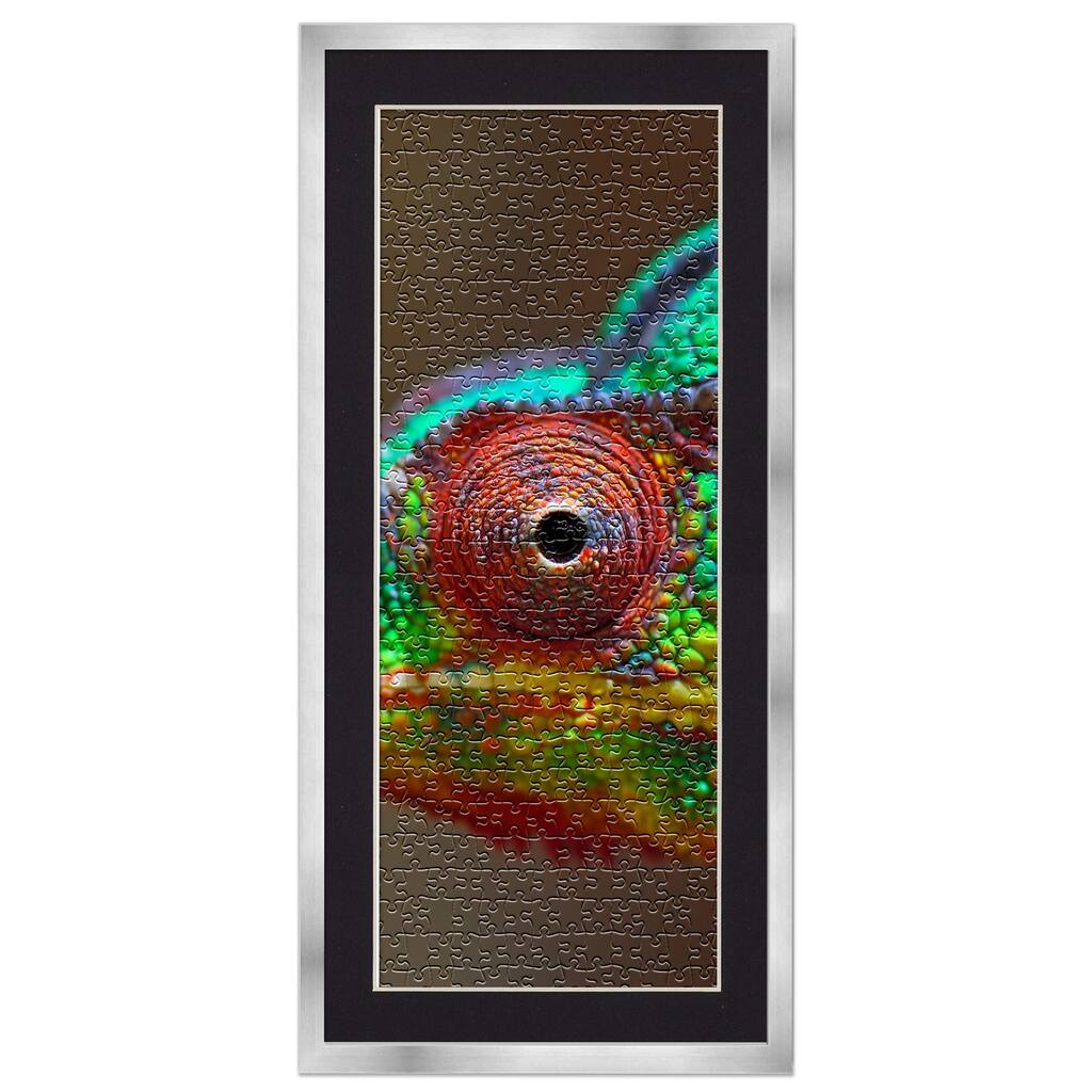 12x36 Jigsaw Puzzle Frame Kit - Kit Includes Puzzle Glue Sheets, Silver Wood Puzzle Frame with Black Mat