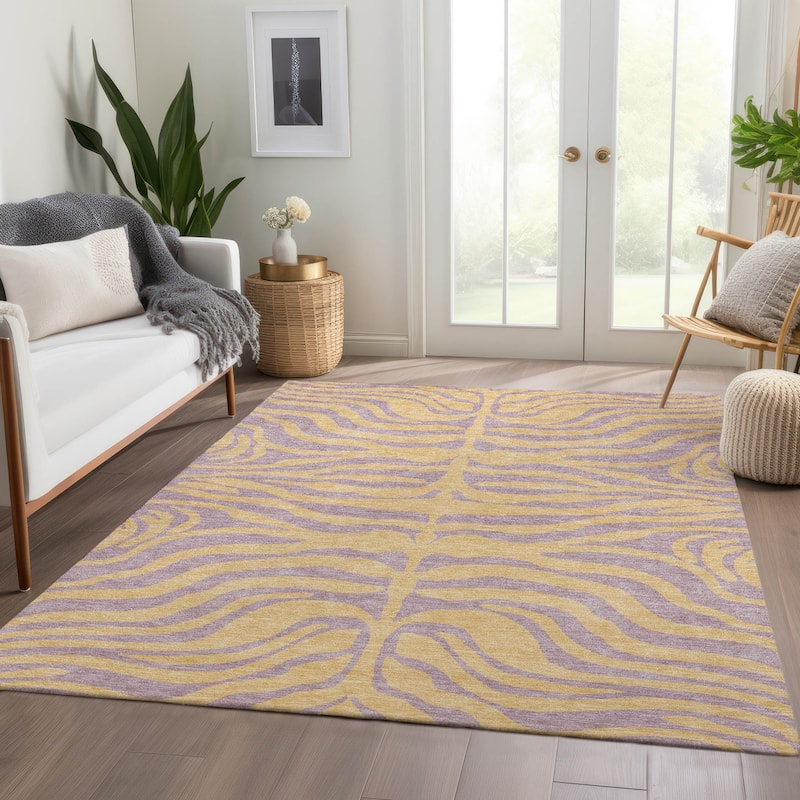 Premium Washable Super Soft Modern Zebra Print Mayfield Rug