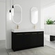 preview thumbnail 65 of 76, Plywood Freestanding Bathroom Vanity in Black Chestnut with Integrated Resin Sink