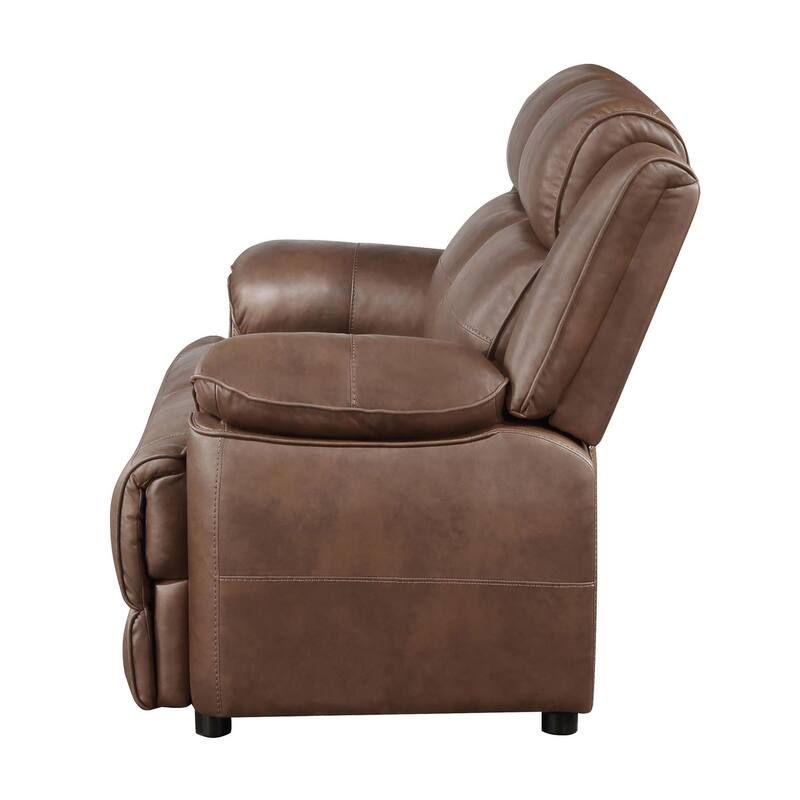 Worthington Dark Brown Padded Arm Loveseat