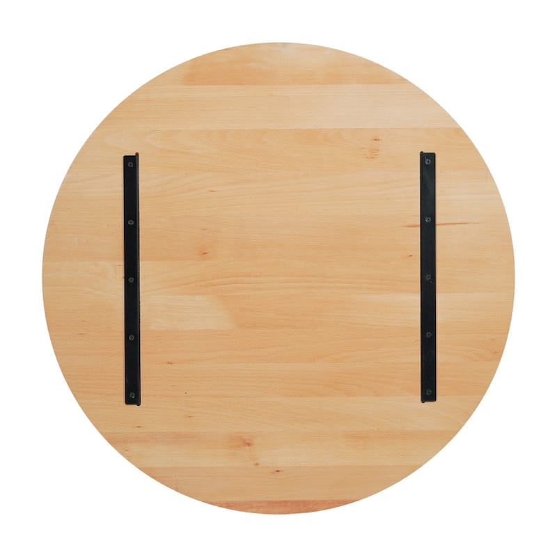 Commercial Solid Wood Tabletop with Support Bars for Indoor Use - 30"W x 30"D x 1.5"H