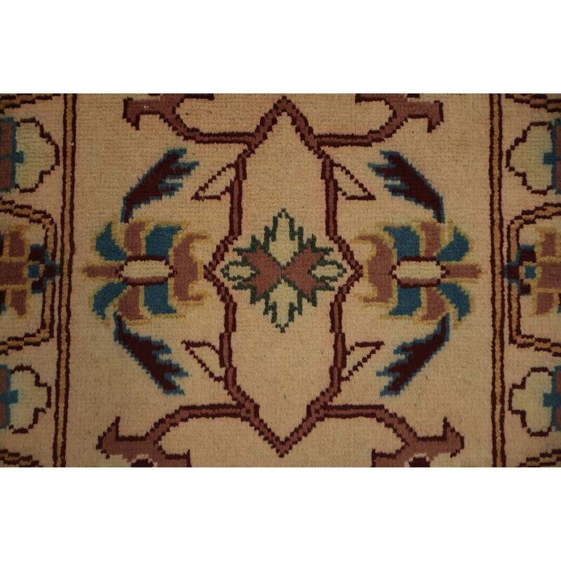 Hand Knotted Oriental 100% Wool Carpet Traditional All-Over Peach Chobi-Peshawar Area Rug - 3' 0'' X 2' 0''
