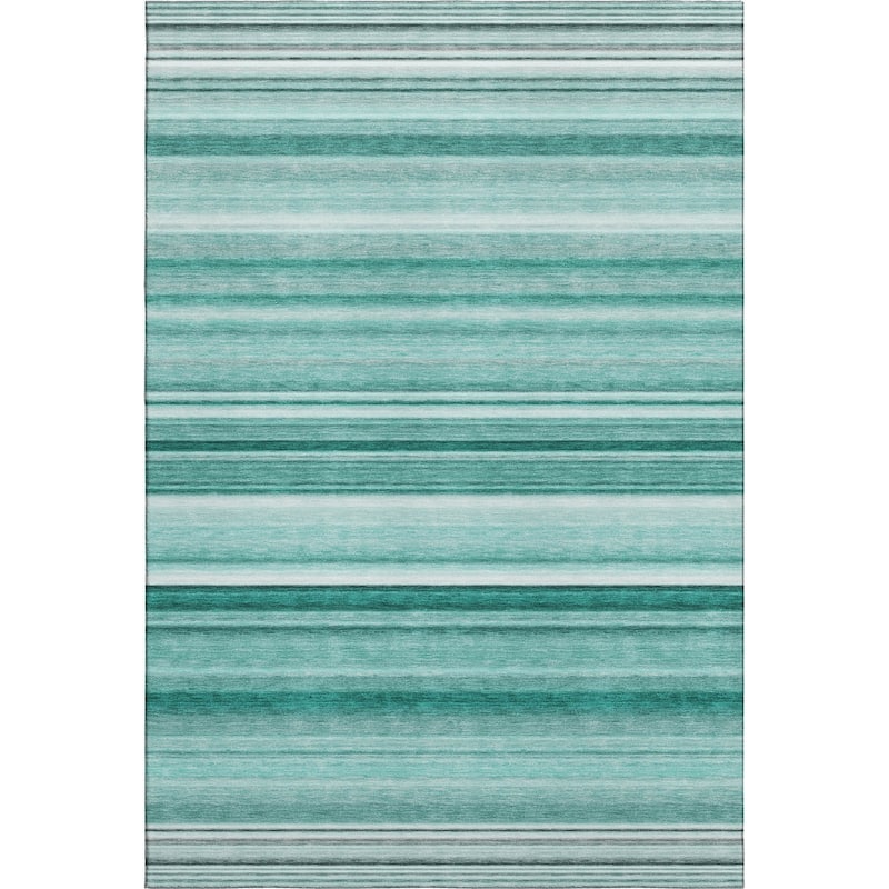 Premium Washable Super Soft Ombre Cabana Stripe Mayfield Rug