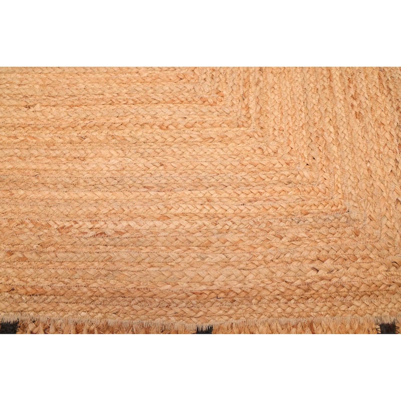 ECARPETGALLERY Braided Weave Palas Denizli Tan Jute Rug - 4'7 x 6'5