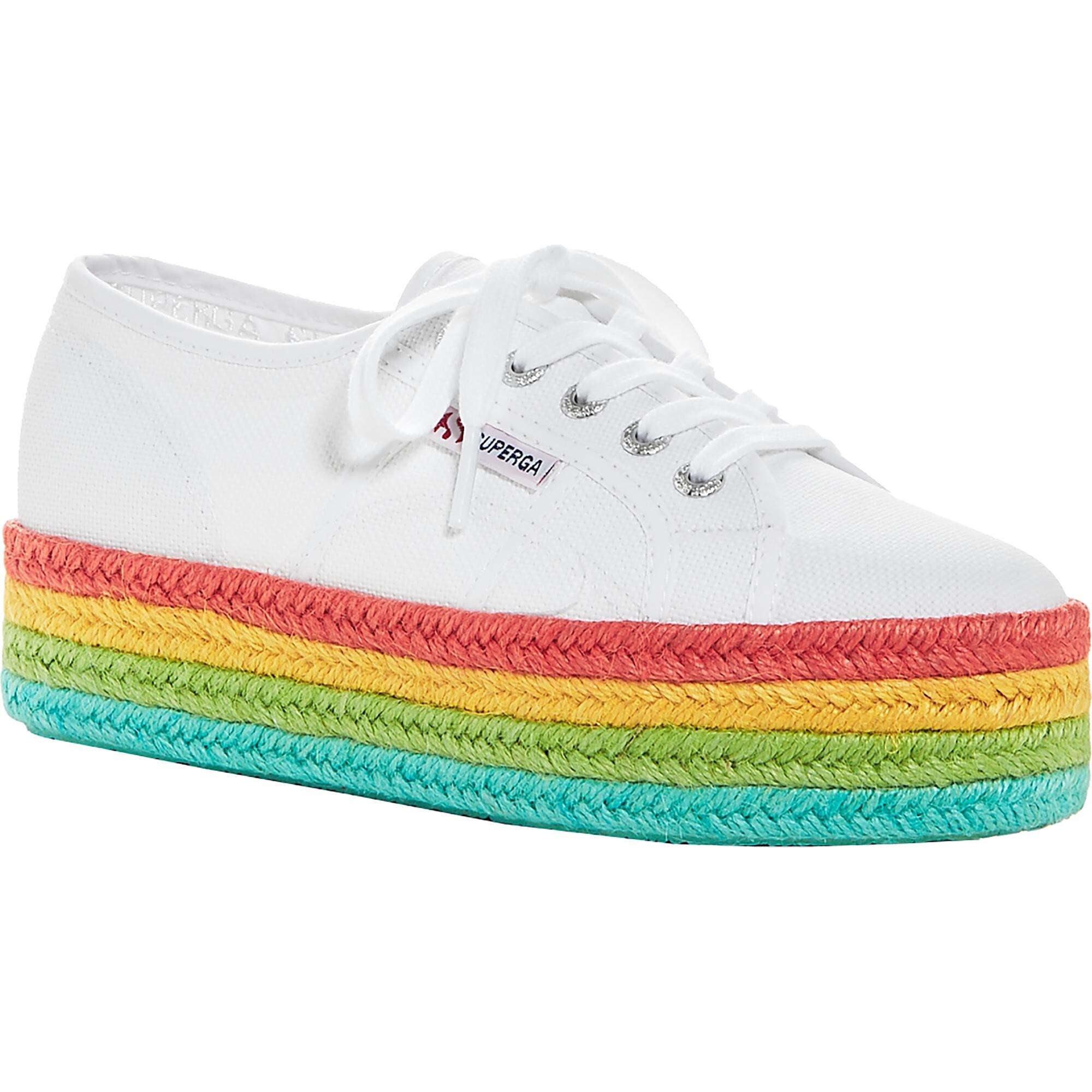 superga platform rainbow sneakers