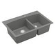 preview thumbnail 36 of 49, Karran Drop-In Quartz Double Bowl Kitchen Sink