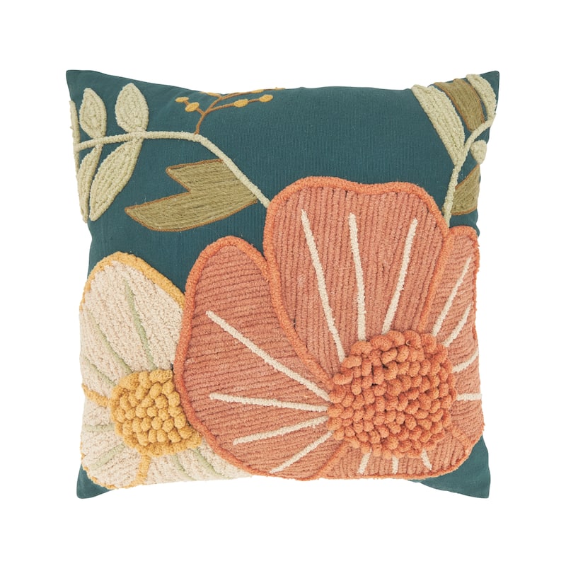 Blossom Burst Throw Pillow - Multi - 20"x20" - Cover Only