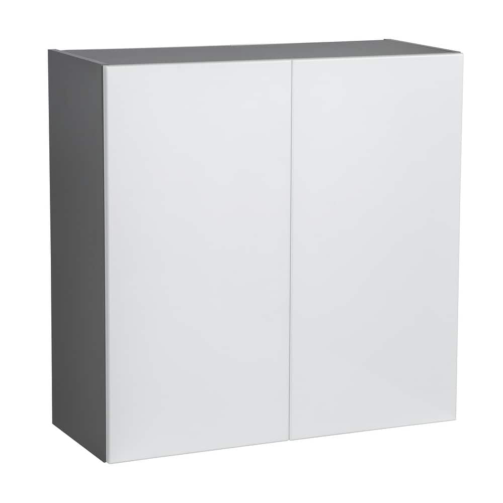 27" x 30" Wall Cabinet-Double Door-Grey - 27 x 30 x 12