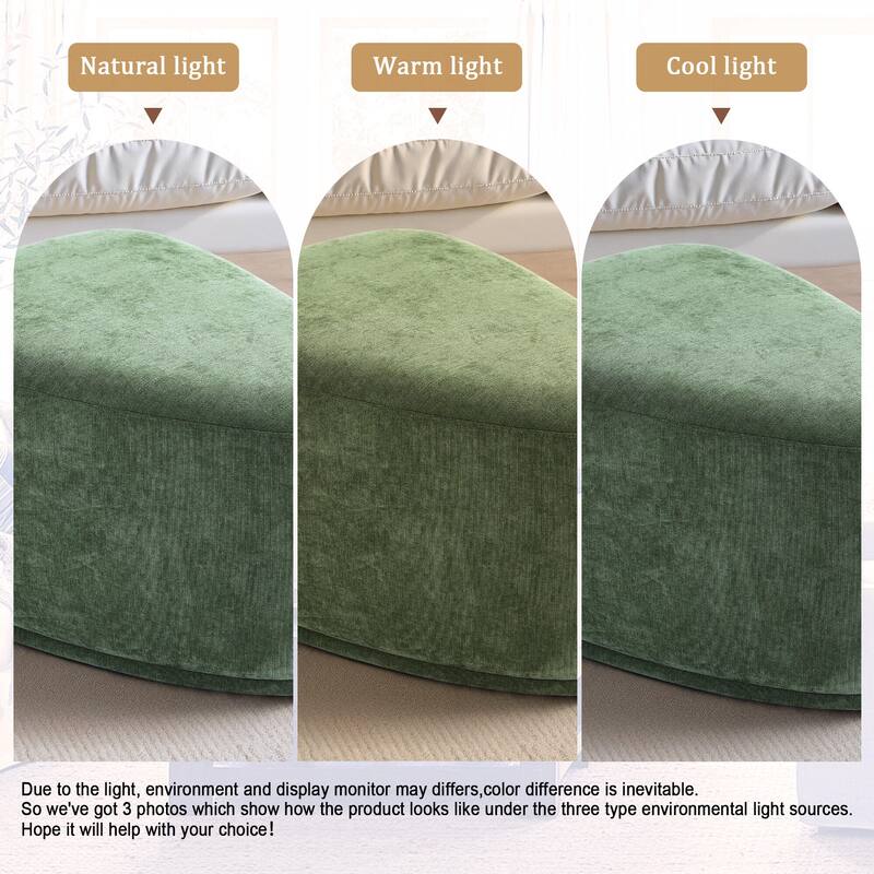 Modern Triangular Upholstered Accent Ottoman