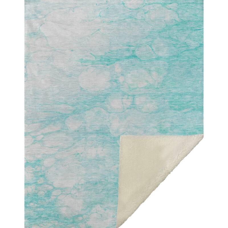 Premium Machine Washable Abstract Modern Sherpa Throw Blanket