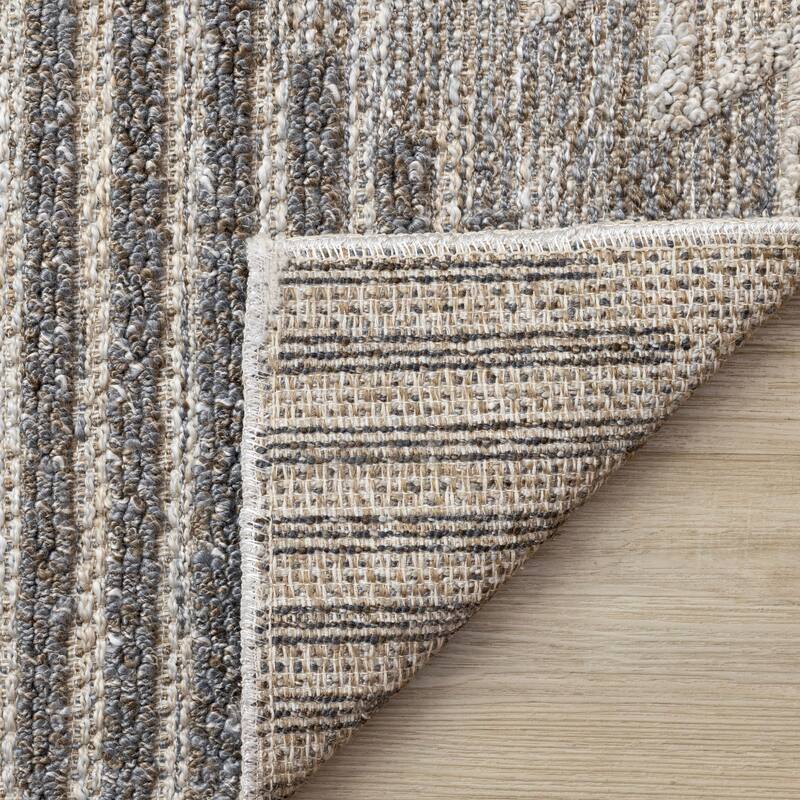 Alta Collection - Cream Beige Grey Textured Area Rug
