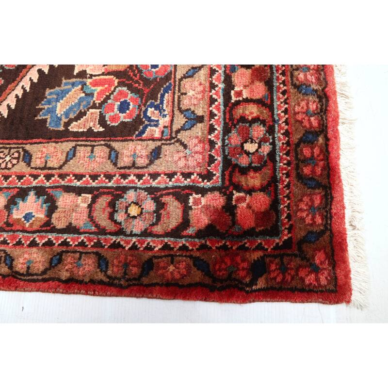 ECARPETGALLERY Hand-knotted Anatolian Vintage Red Wool Rug - 5'3 x 10'4
