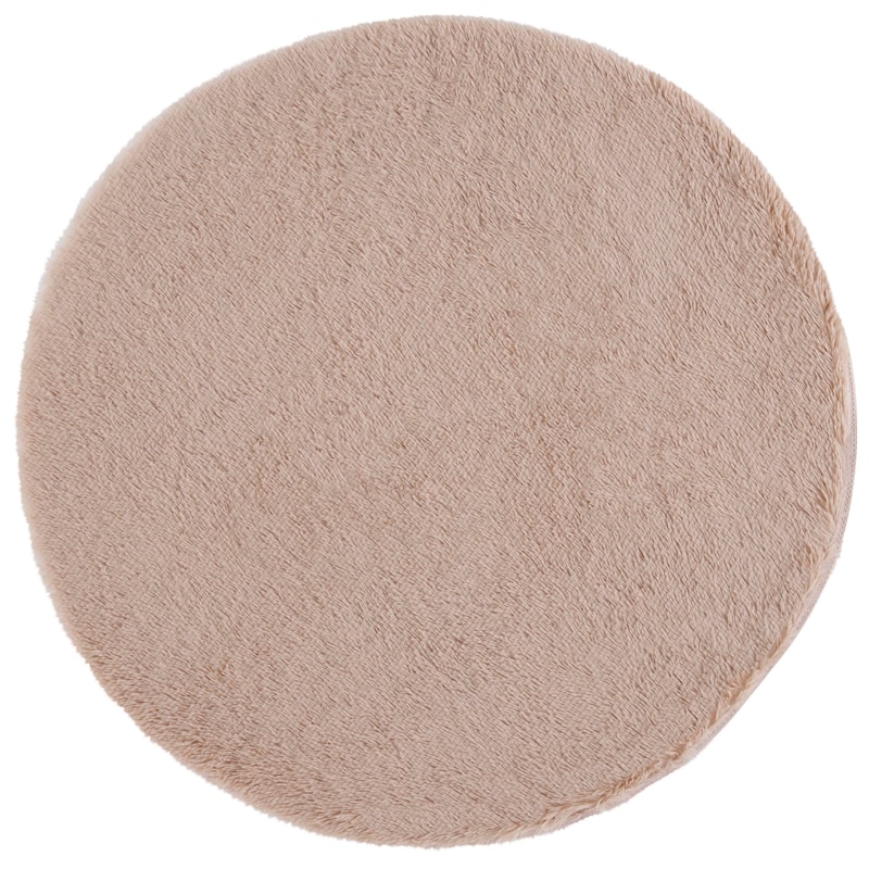 SAFAVIEH Rainbow Remzija Shag Rug - 4' Round - Beige
