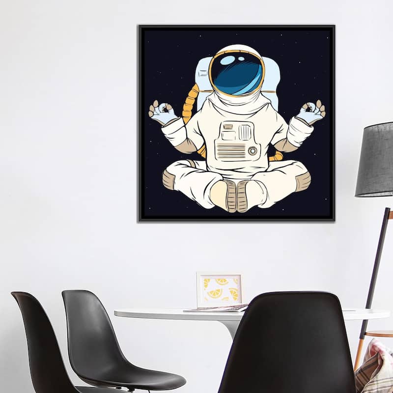 iCanvas "Astronaut and meditation" by Art Mirano Framed Canvas Print