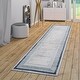 preview thumbnail 11 of 9, LOOM & LUXE Collection Blue/Ivory/Bordered Non-Shedding Area Rug