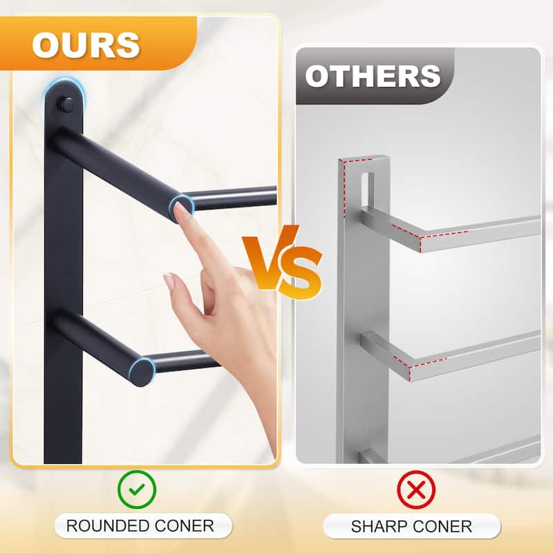 WOWOW Modern 3-Tier Wall Mounted Towel Rack