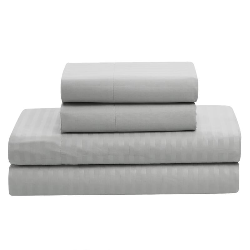 Sweet Home Collection 8 Piece Embossed Dobby Stripe Bed In A Bag All Season Complete Set