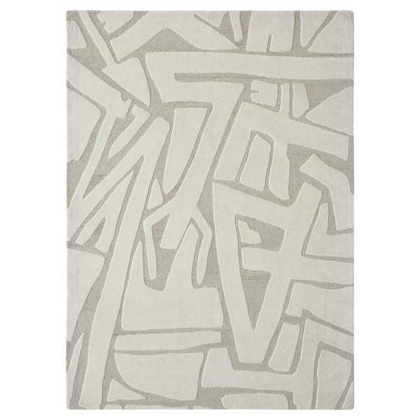 slide 2 of 5, Cosmos 7'10" x 10'2"" ft Handwoven Indoor Rug, Ivory/ Sand - 7'10" x 10'2"" ft