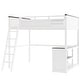 preview thumbnail 4 of 11, Queen Size Loft Bed with Bulit-in Desk and a Storage Box, Wooden Loft Bedframe with Open Shelf and USB Charging Station