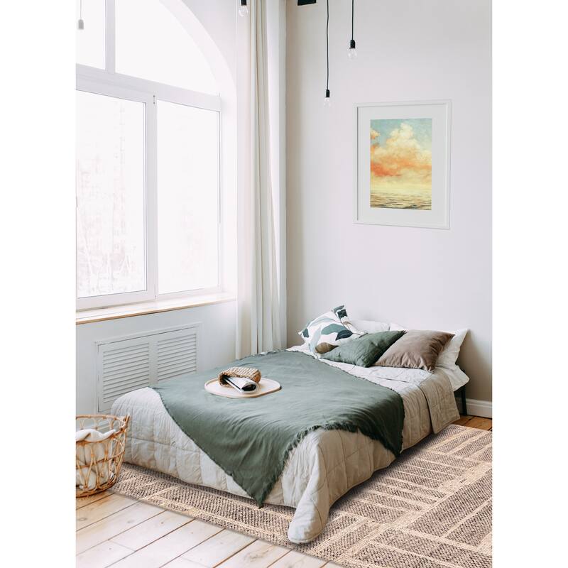 ECARPETGALLERY Hand-knotted Tangier Taupe Wool Rug - 5'2 x 7'11