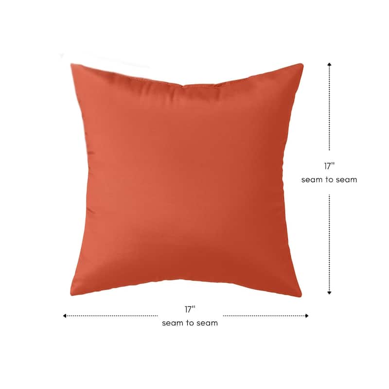 17-inch Square Outdoor Rust Throw Pillow (Set of 2)
