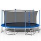 preview thumbnail 8 of 7, 14FT Heavy Duty Trampoline, Safety Enclosure Net,286lb Weight Capacity