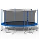 preview thumbnail 4 of 6, 14FT Heavy Duty Trampoline with Safety Enclosure Net and Ladder for Kids and Adults - Blue
