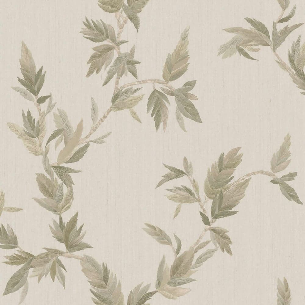 Galerie Wallcoverings Ornamenta Collection Thin Leaf Shimmer Finish Vinyl on Non-woven Wallpaper Roll
