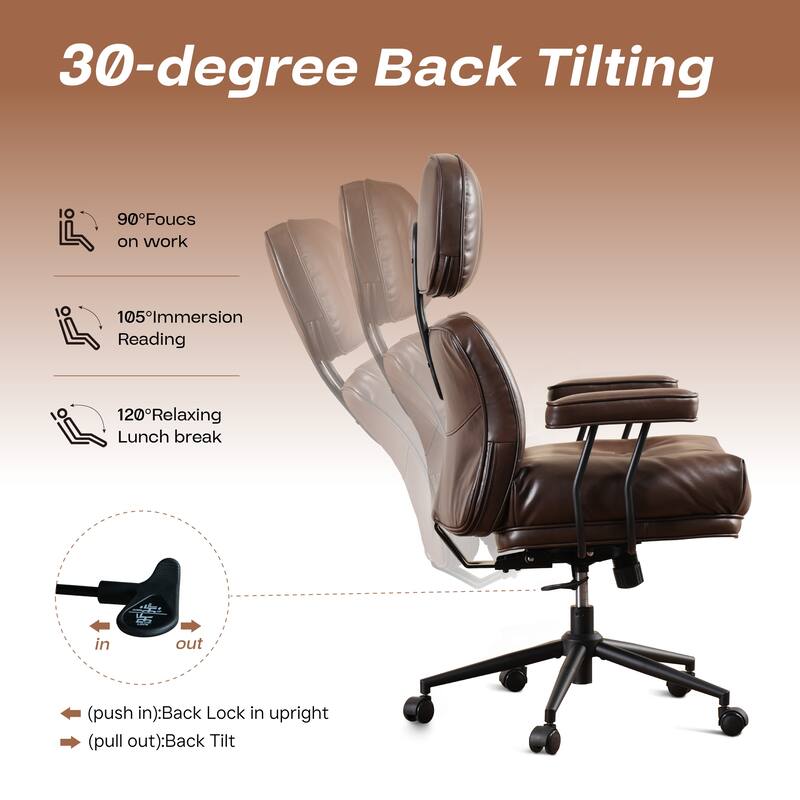 HOOOWOOO Ergonomic High Back Office Chair Adjustable Swivel Task Chair