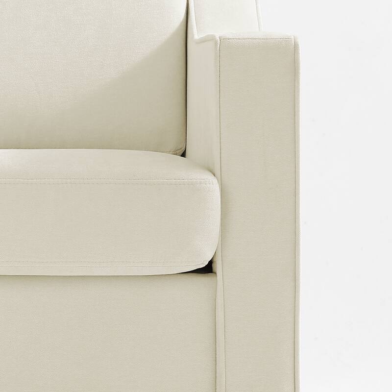 30'' W Vegan Leather/ Chenille Swivel Accent Chair