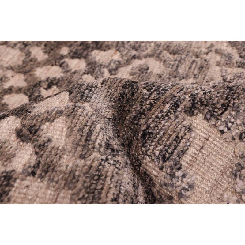 ECARPETGALLERY Hand-knotted Tangier Taupe Wool Rug - 8'3 x 10'3