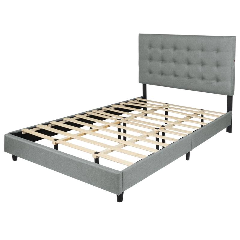 Madison Upholstered LED-lit Platform Bed Frame
