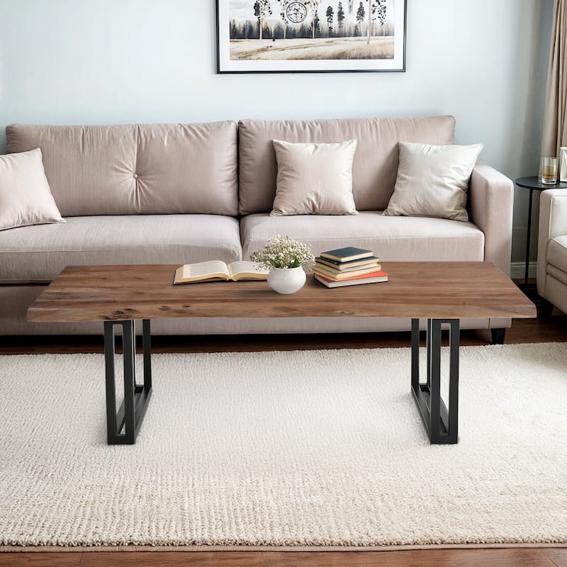 Sparrow Solid Wood Coffee Table - Brown - 53" x 26"