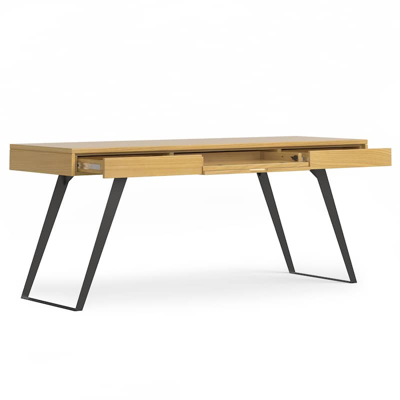 WYNDENHALL Mitchell SOLID WOOD Modern Industrial 72 inch Wide Large Desk