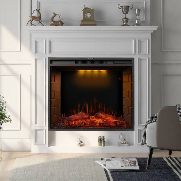 Tiramisubest 30 Inch Led Recessed Electric Fireplace Remote Control Overstock 32583458