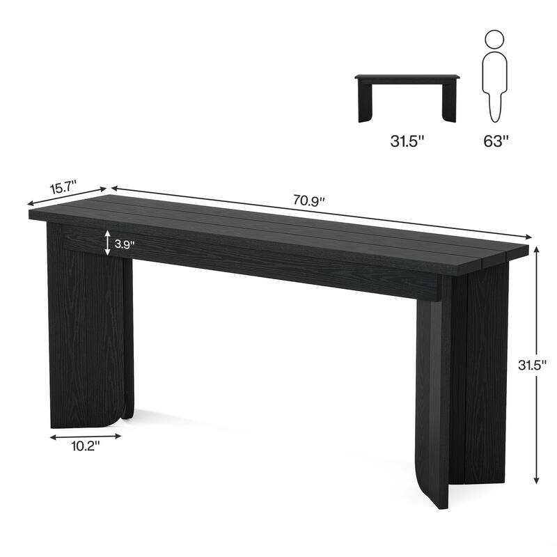 70.9-Inch Extra Long Farmhouse Sofa Console Table for Entryway