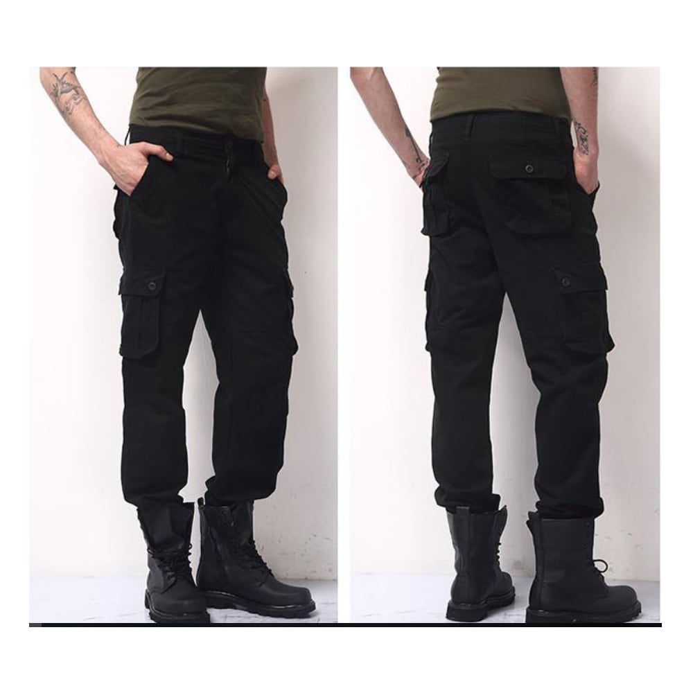 black combat cargo pants