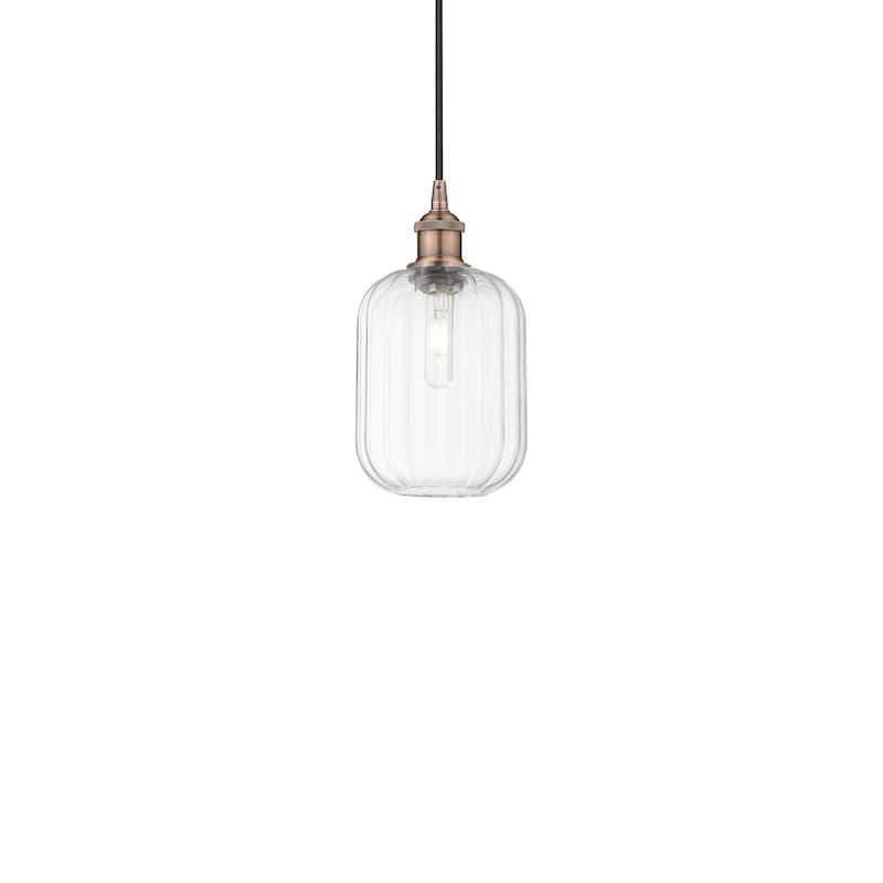Innovations Lighting 616-1P-12-7 Preston Pendant Preston 7" Wide Mini - Antique Copper / Clear