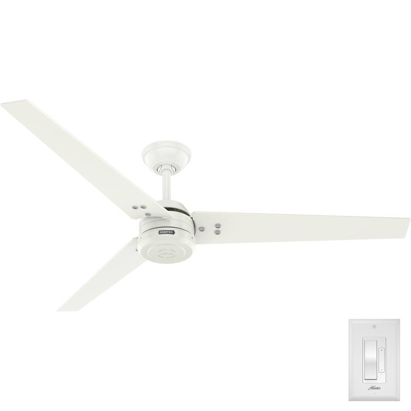 Hunter 60" Cassius ENERGY STAR® Ceiling Fan and Wall Control - Damp Rated - Farmhouse, Transitional, Industrial, Casual