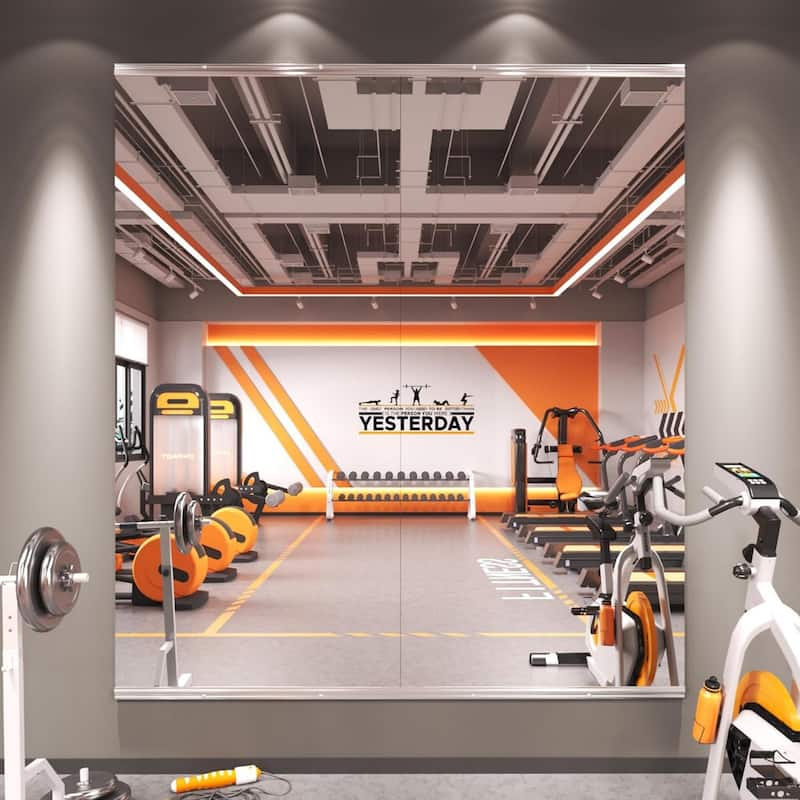 Large Full-Length Mirror for Home Gym Yoga and Dance Studio - 65x30-2PCS