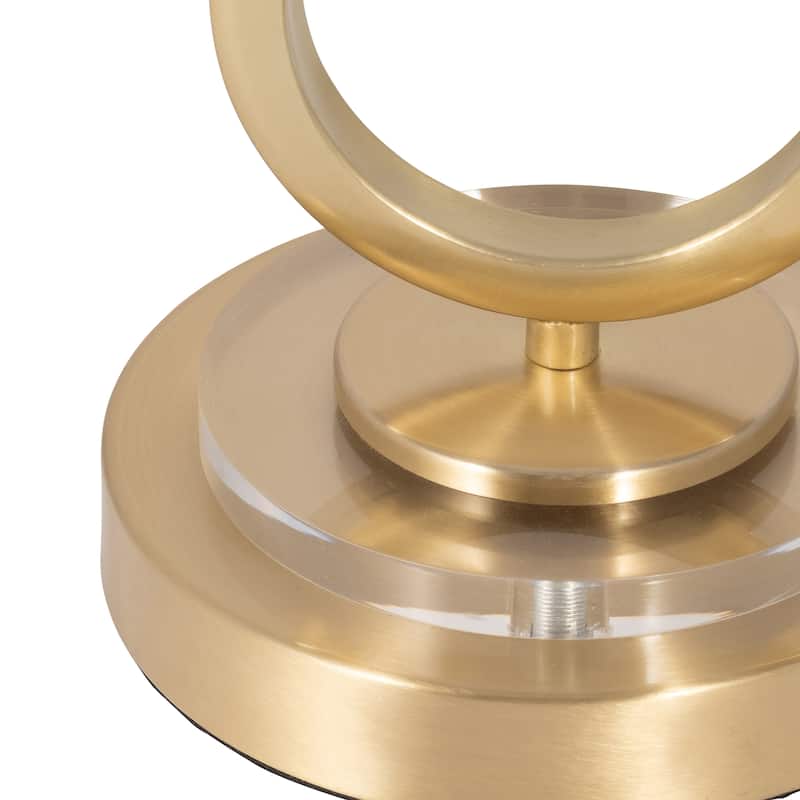 Sagebrook Home Modern Glam Metal Set Of 2 28" Infinity Table Lamps, Gold, Geometric - 14" x 14" x 28"