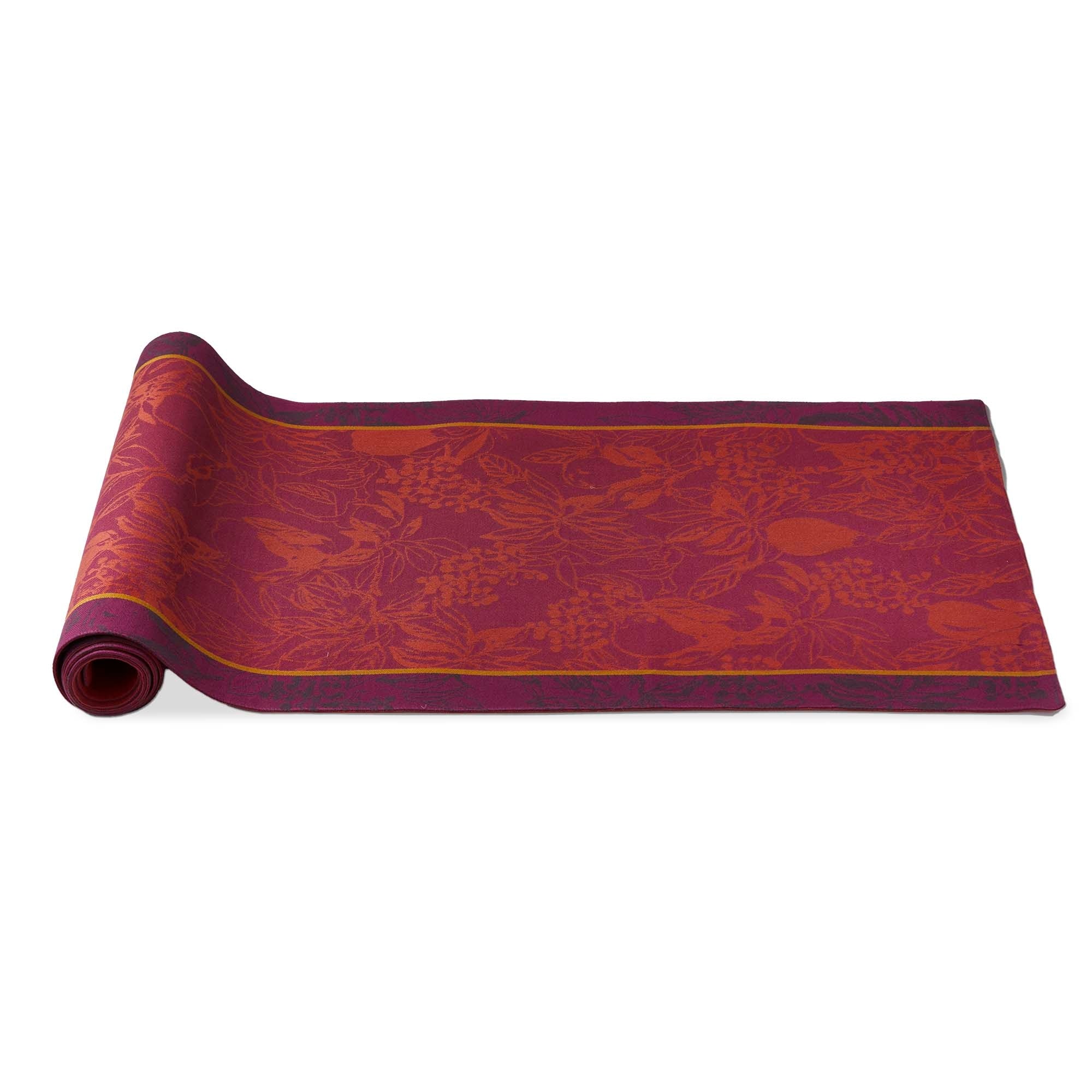 Pear Jacquard Table Runner - Fall Harvest Cotton Tablecloth, 72" L x 18" W, Machine Washable, Perfect for Autumn Decor