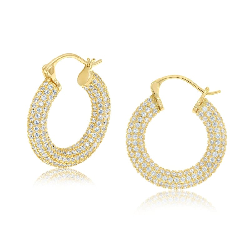 SHYMI Thick Pave Hoops