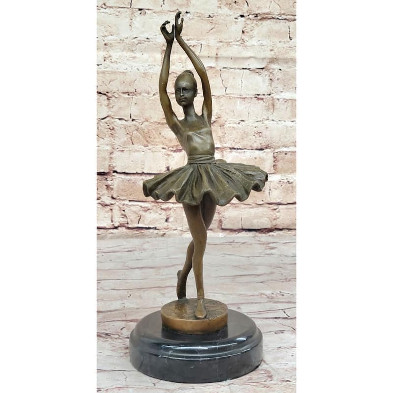 Hot Cast Bronze Prima Ballerina Dancer Girl Bronze Sculpture Figure By Milo