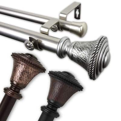 InStyleDesign Sheridan 1 inch Diameter Adjustable Double Curtain Rod