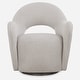 preview thumbnail 5 of 7, Uttermost Wander Fabric Swivel Chair - 32.75" H x 28.25" W x 33.5" D